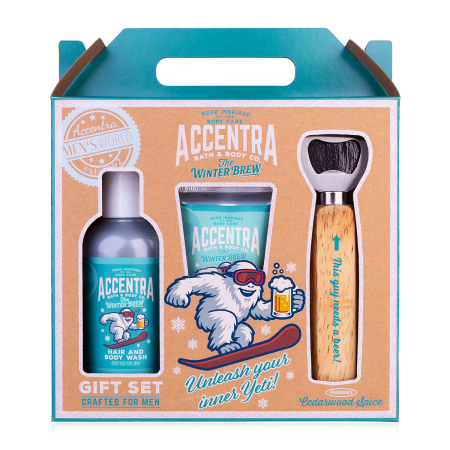 Noutăți - Set Cadou Accentra MEN'S COLLECTION WINTER EDITION cu Gel de Duș, After Shave și Deschizător