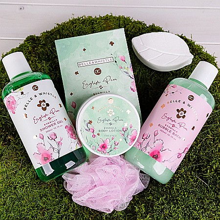 Set Cadou pentru Baie Accentra Belle & Whistle, English Pear & Vanilie, 6 Piese în Cutie Metalică Imprimată [1]
