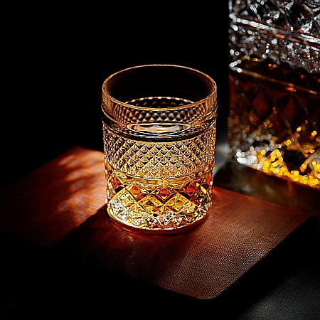 Set Cadou Pahare Whisky și Decanter R.O.C.K.S. cu Pietre din Granit [4]