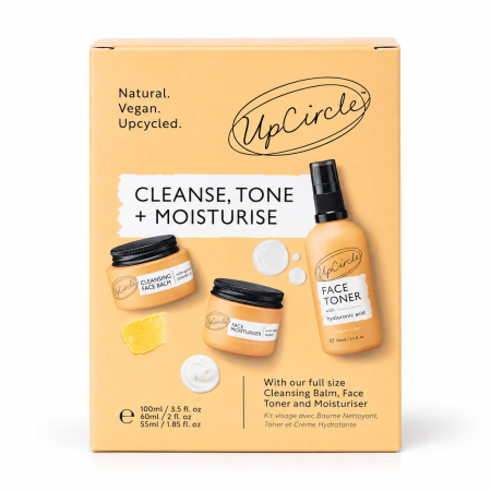Noutăți - Set Îngrijire Ten UpCircle Beauty – Curățare, Tonifiere & Hidratare – Toate Tipurile de Ten