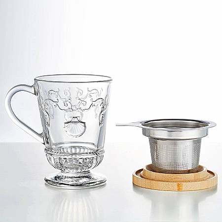 Pahar Ceai cu Infuzor Versailles La Rochère, Inox și Bambus, 270 ml [2]