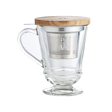 Acasă & Răsfăț - Pahar Ceai cu Infuzor Abeille La Rochère, Inox și Bambus, 275 ml