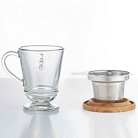 Pahar Ceai cu Infuzor Abeille La Rochère, Inox și Bambus, 275 ml [2]