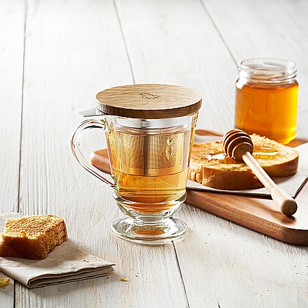 Pahar Ceai cu Infuzor Abeille La Rochère, Inox și Bambus, 275 ml [3]