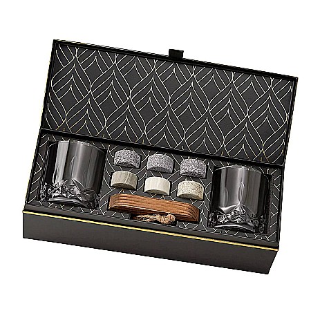 Set Cadou Pahare Whisky R.O.C.K.S. Signature cu Pietre din Granit [1]