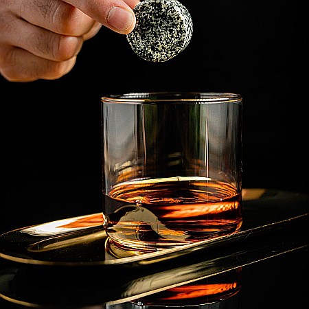 Set Cadou Pahare Whisky R.O.C.K.S. cu Pietre din Granit [7]