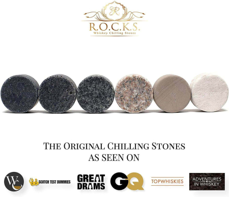 Set Cadou Pahare Whisky R.O.C.K.S. cu Pietre din Granit [10]