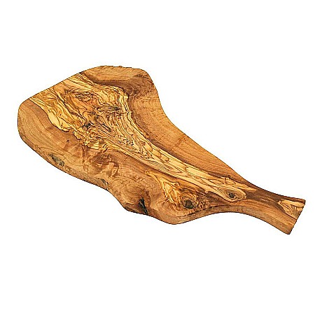 Tocător Rustic din Lemn de Măslin cu Mâner, aprox. 34 cm [2]