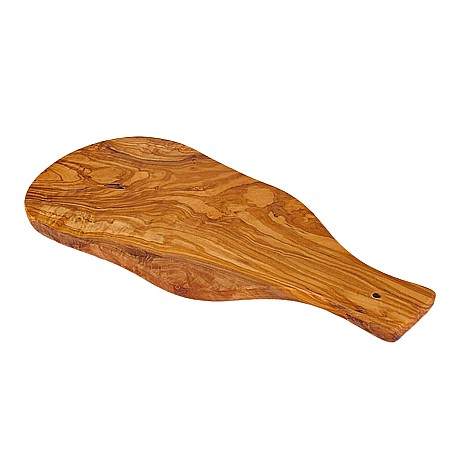 Tocător Rustic din Lemn de Măslin cu Mâner, aprox. 34 cm [1]