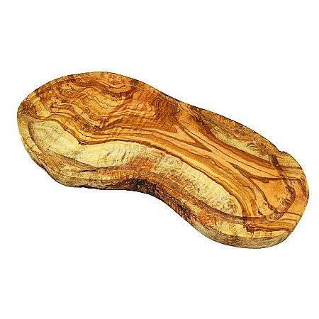 Tocător Rustic din Lemn de Măslin cu Canal aprox. 40–45 cm [1]
