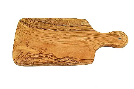 Tocător Rustic din Lemn de Măslin cu Mâner aprox. 30 x 15 cm [4]