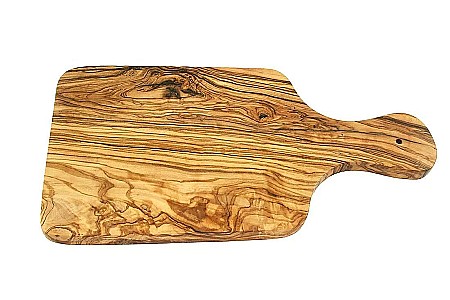 Tocător Rustic din Lemn de Măslin cu Mâner aprox. 30 x 15 cm [3]