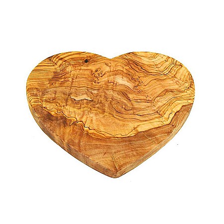 Tocător Rustic în Formă de Inimă din Lemn de Măslin aprox. 20–25 cm [3]