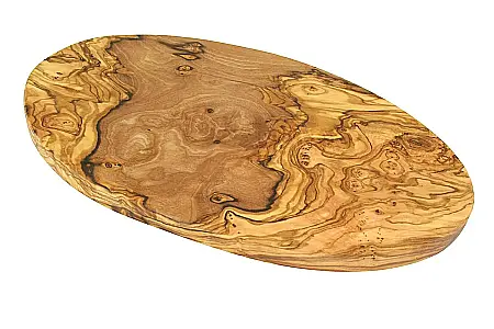 Tocător Rustic Oval din Lemn de Măslin aprox. 30 cm [1]