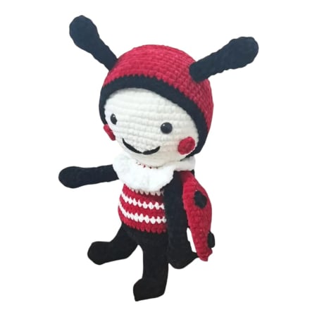 Jucarii de catifea - Buburuză croșetată