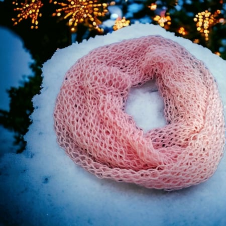 Accesorii - Esarfa circulara tricotata