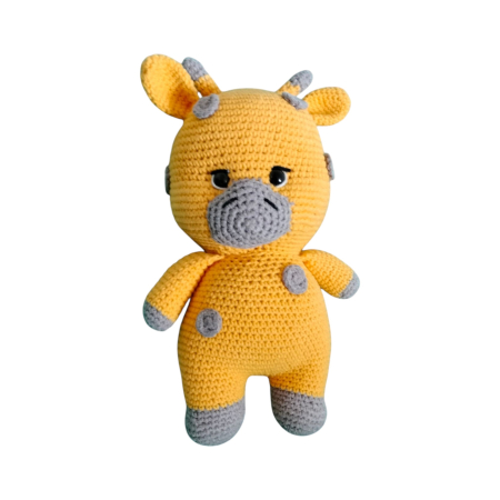 Jucarii de bumbac - Pui de girafa crosetat