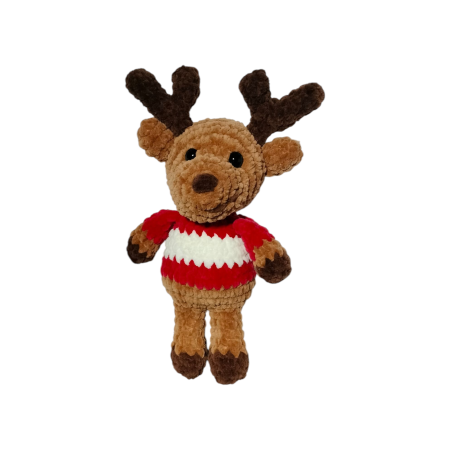 Craciun - Ren crosetat, de catifea