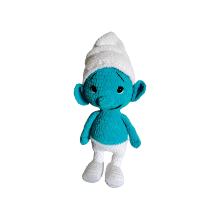 Jucarii de catifea - Strumf crosetat, din catifea