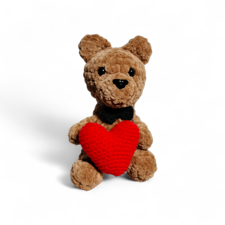 Jucarii de catifea - Ursulet romantic cu papion