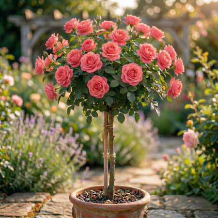 Trandafiri copac - Trandafir Copac Roze Pienna Roz