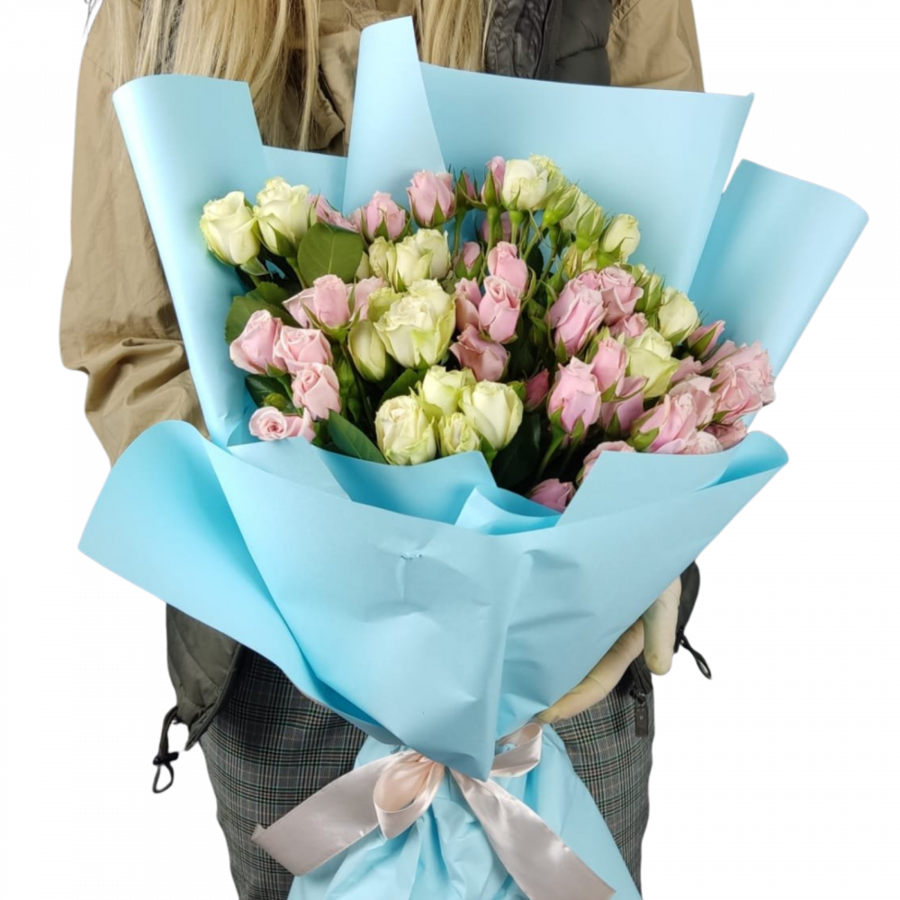 Buchet Minirose albe și roz [2]