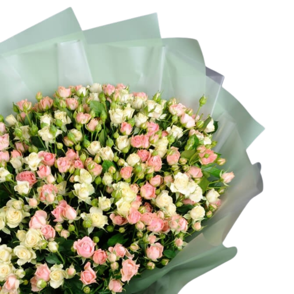 Buchet minirose albe și roz [2]