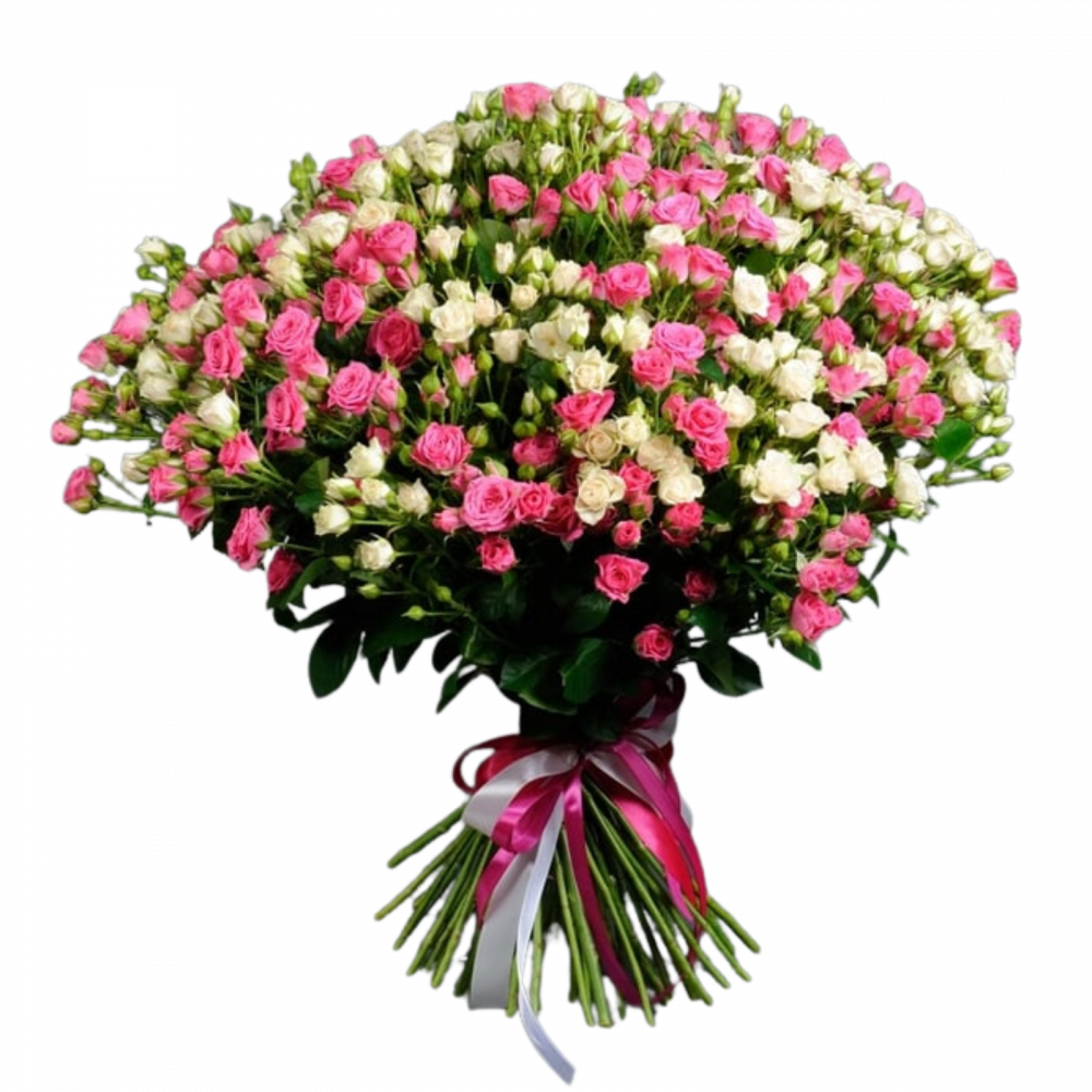 Buchet minirose albe și roz [1]
