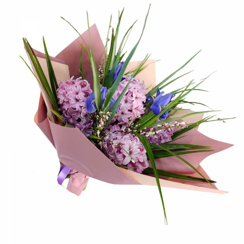 Buchet ”Minunea primăverii” iriși și zambile [3]