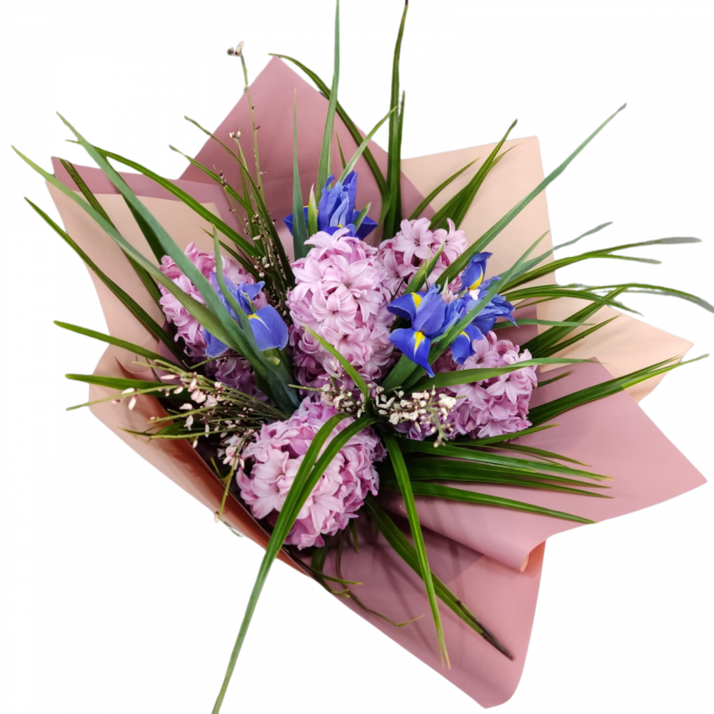 Buchet ”Minunea primăverii” iriși și zambile [2]