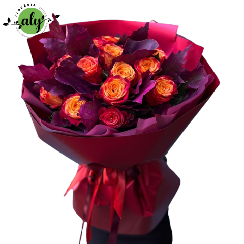 DE TRANDAFIRI PORTOCALII - Buchet trandafiri portocalii ”Autumn Roses”
