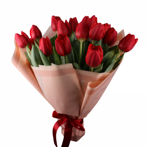 1-8 MARTIE - Buchet cu lalele roșii