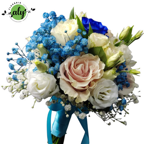 Buchet cununie cu trandafiri, lisianthus, gypsophila [1]