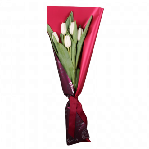 BUCHETE PENTRU BĂRBAȚI - Buchet elegant cu lalele albe