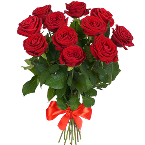 Buchet funerar cu 11 trandafiri roșii