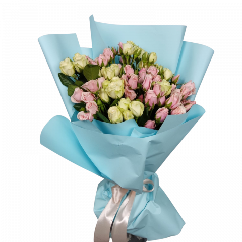Buchet Minirose albe și roz [2]