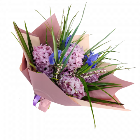 Buchet ”Minunea primăverii” iriși și zambile [2]