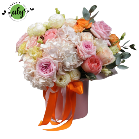 COLECȚIA DE TOAMNĂ - Cutie cu flori mixte culori pastel
