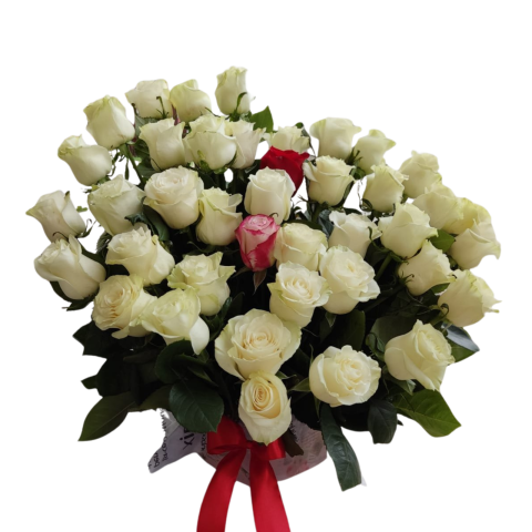 CUTII CU TRANDAFIRI - Cutie inimă ”The Love Of White Rose”