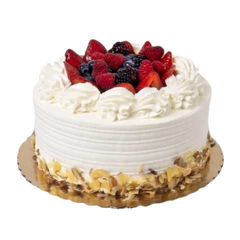 Tort cu frișcă și fructe