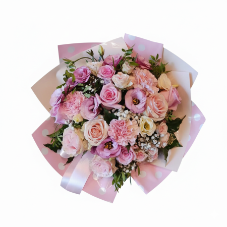 Buchete flori - Buchet cu flori elegante în culori roz