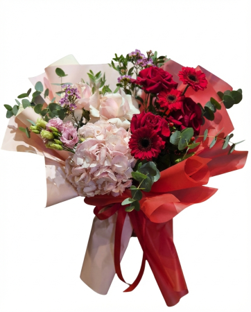 Buchete flori - Buchet în 2 culori cu flori combinate