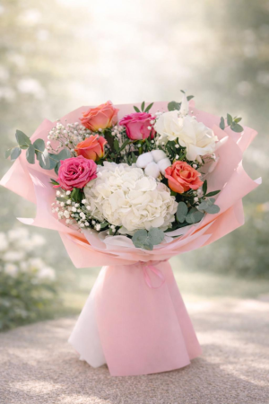 Valentine's Day - Buchet romantic in culori pastel