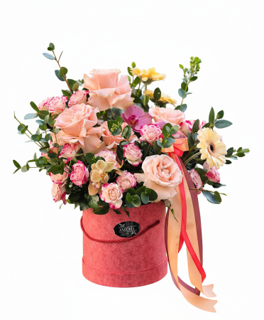 Cutii, coșuri, ceramică, cupolă - Cutie cu flori combinate