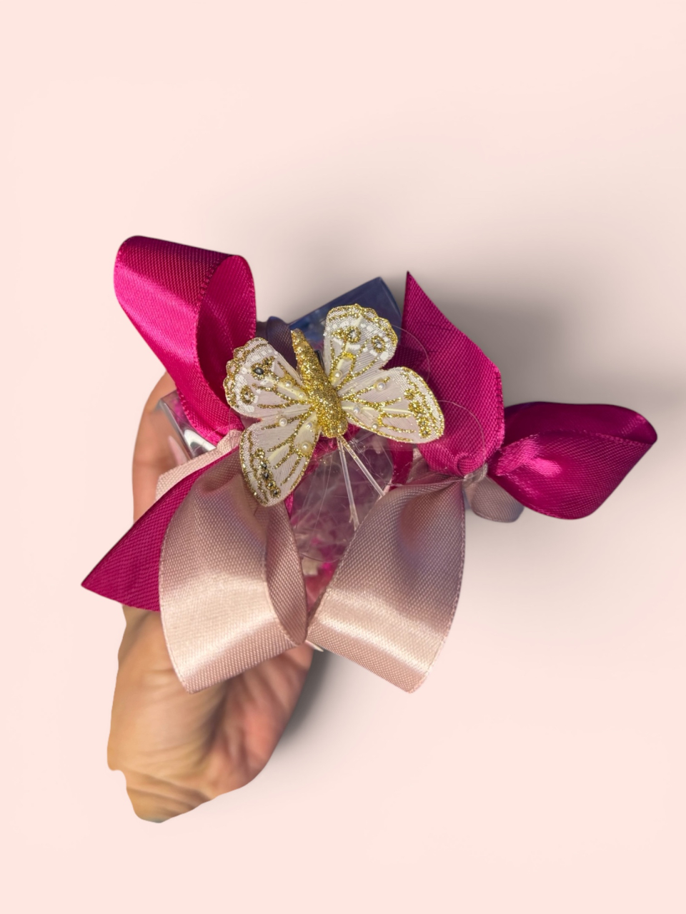 Lumânare Parfumată de Botez cu Flori Uscate în Cutie Transparentă Premium [2]