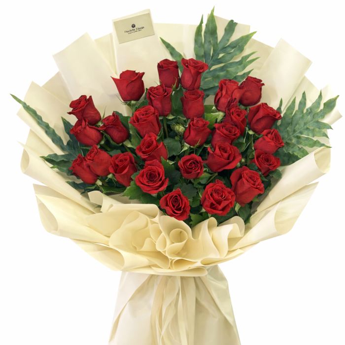 Buchet 27 trandafiri roşii [4]