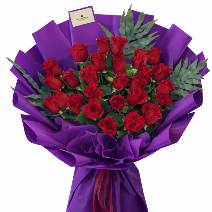 Buchet 27 trandafiri roşii [6]