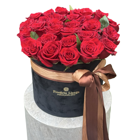 Aranjamente cu flori - Aranjament classic 27 trandafiri roșii
