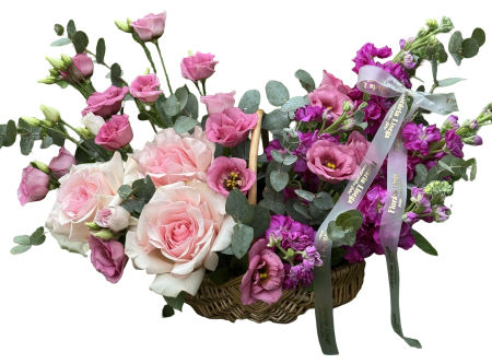 Cos cu flori - Coș "Premium Elegance"