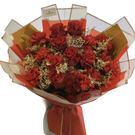 Buchete trandafiri - Buchet 17 trandafiri roșii